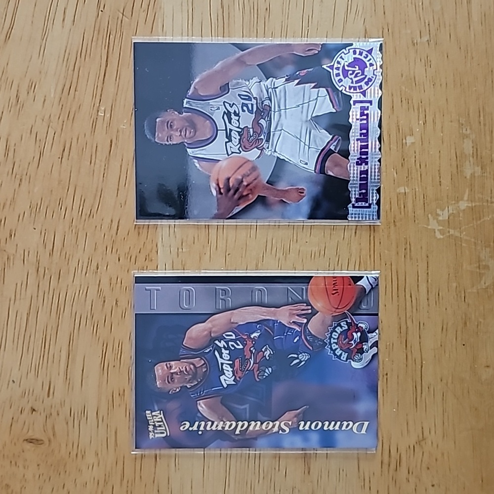 Damon Stoudamire Fleer Ultra 95-96 and Topps Rookie Card